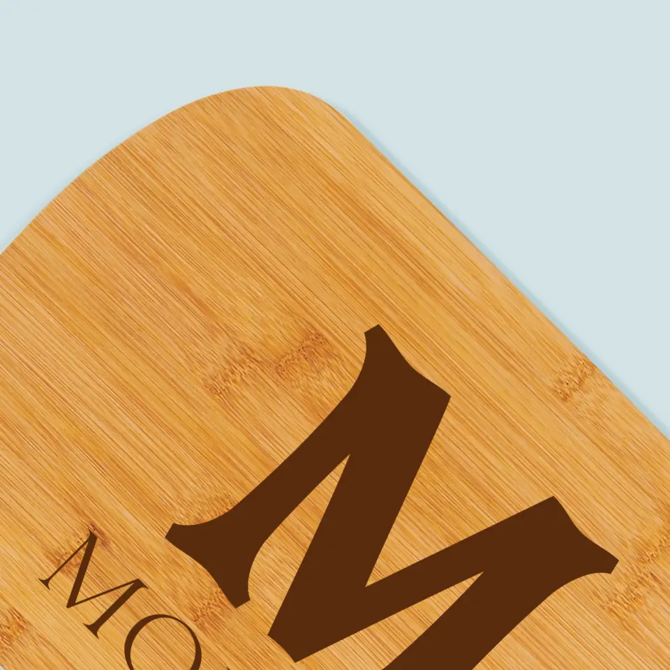 Monogram: Inicjał Imię Retro - Deska Kuchenna z Grawerem - Image 4