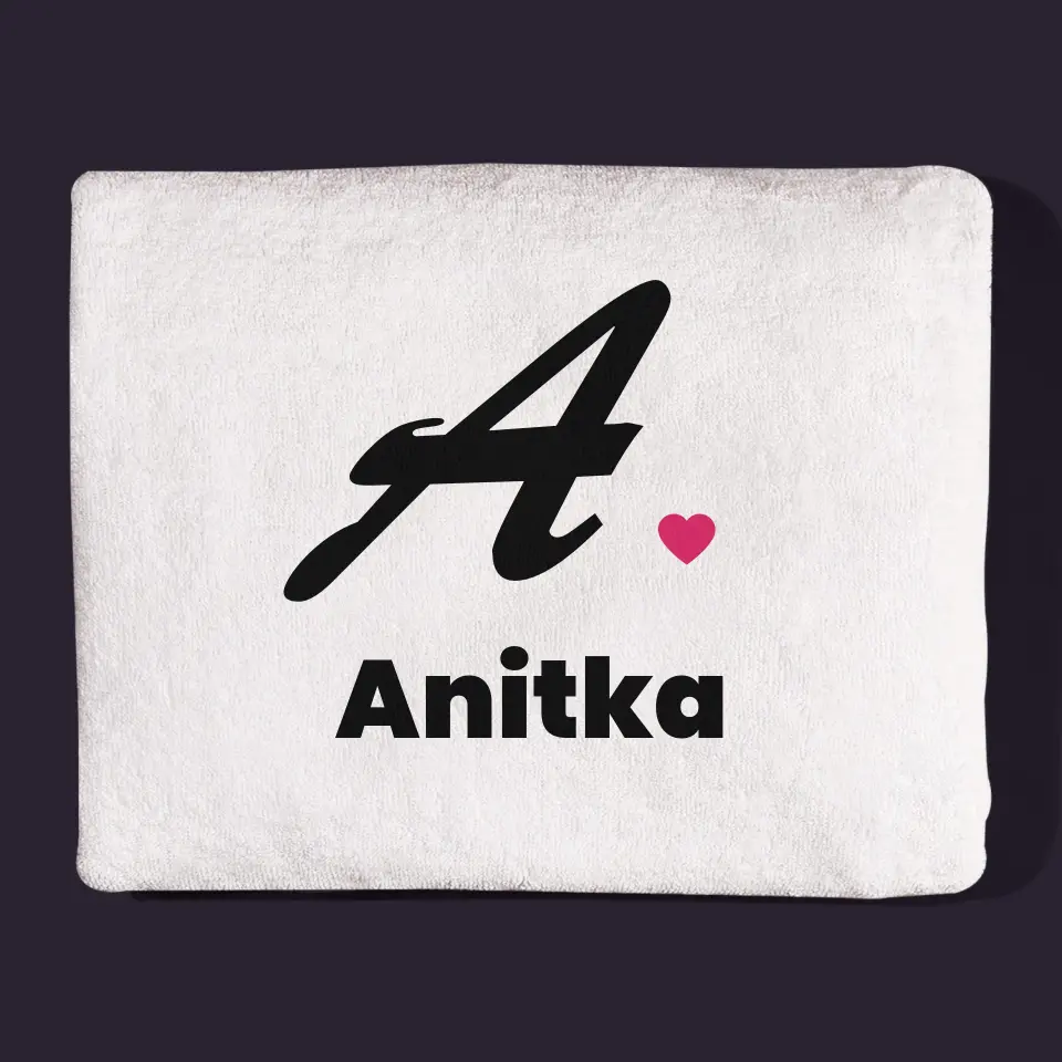 Monogram: Inicjał z Imieniem Ona - Ręcznik - Image 4