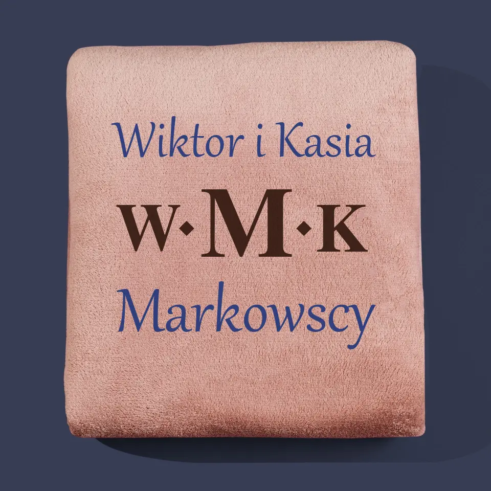 Monogram: Inicjały Rodzina - Koc z Haftem - Image 8