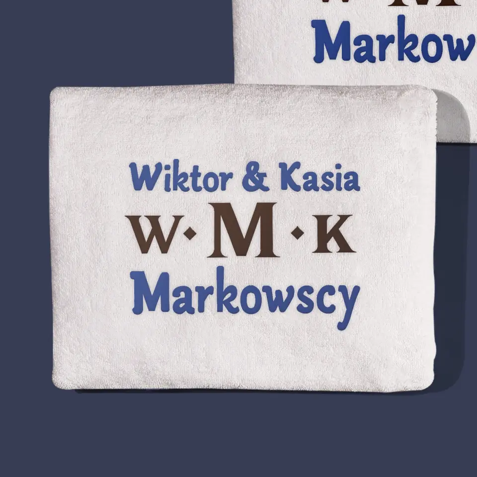 Monogram: Inicjały Rodzina - Zestaw Ręczników z Haftem - Image 2