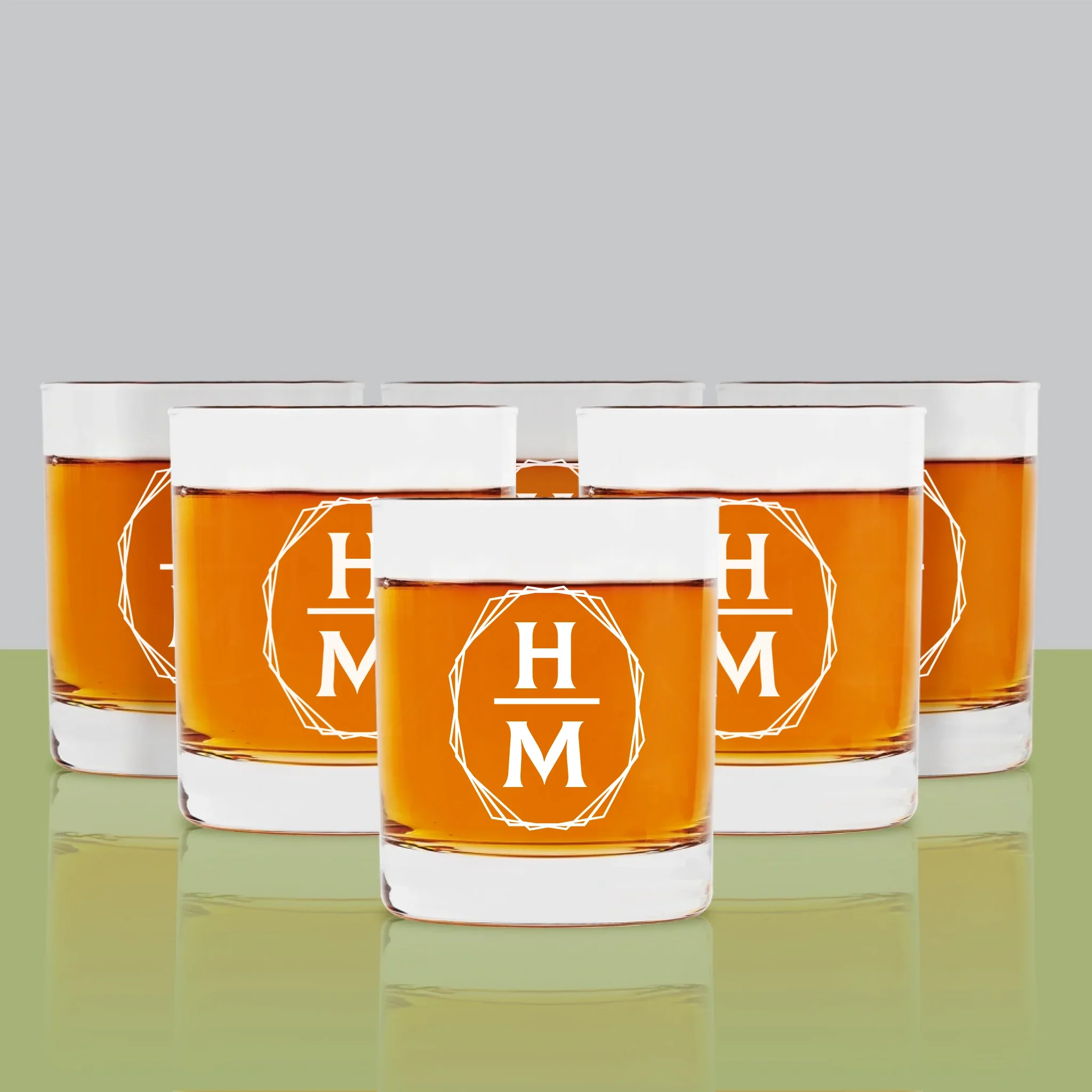 Monogram: Inicjały w Ramce - Szklanka Do Whisky - Image 5