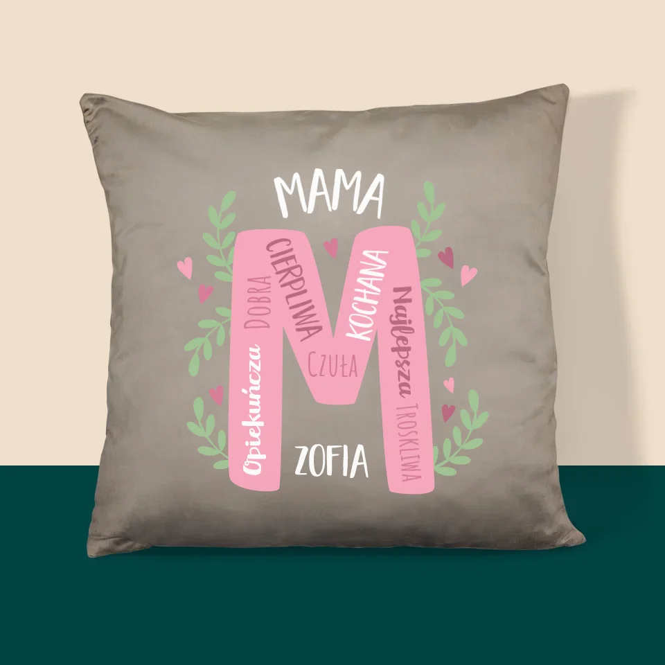 Monogram: Mama Cechy - Poduszka z Nadrukiem