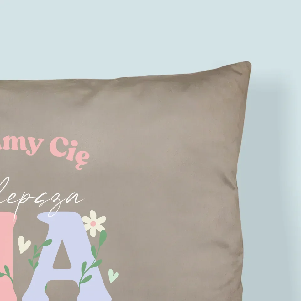 Monogram: Mama Listki - Poduszka z Nadrukiem - Image 2