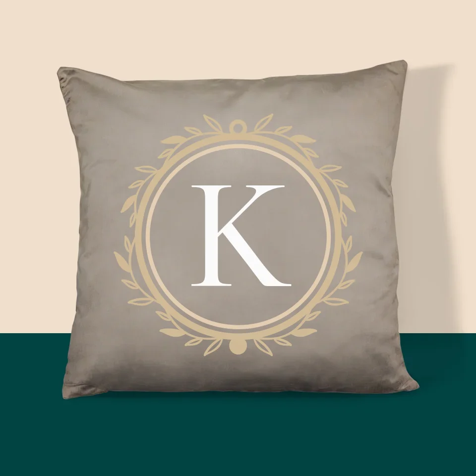Monogram: Monogram Ozdobny - Poduszka z Nadrukiem