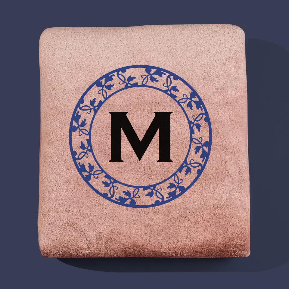Monogram: Monogram Ramka Ornamenty - Koc z Haftem - Image 8