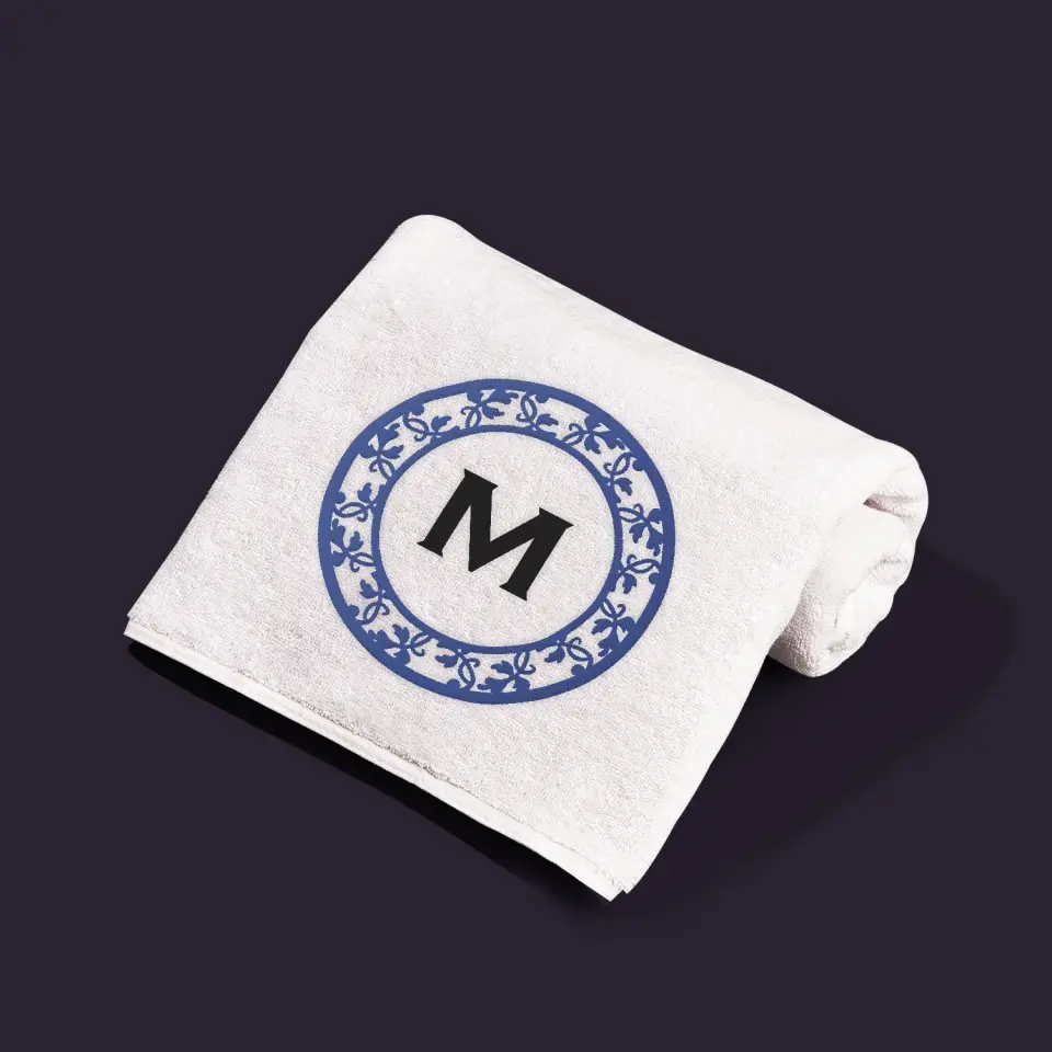 Monogram: Monogram Ramka Ornamenty - Ręcznik