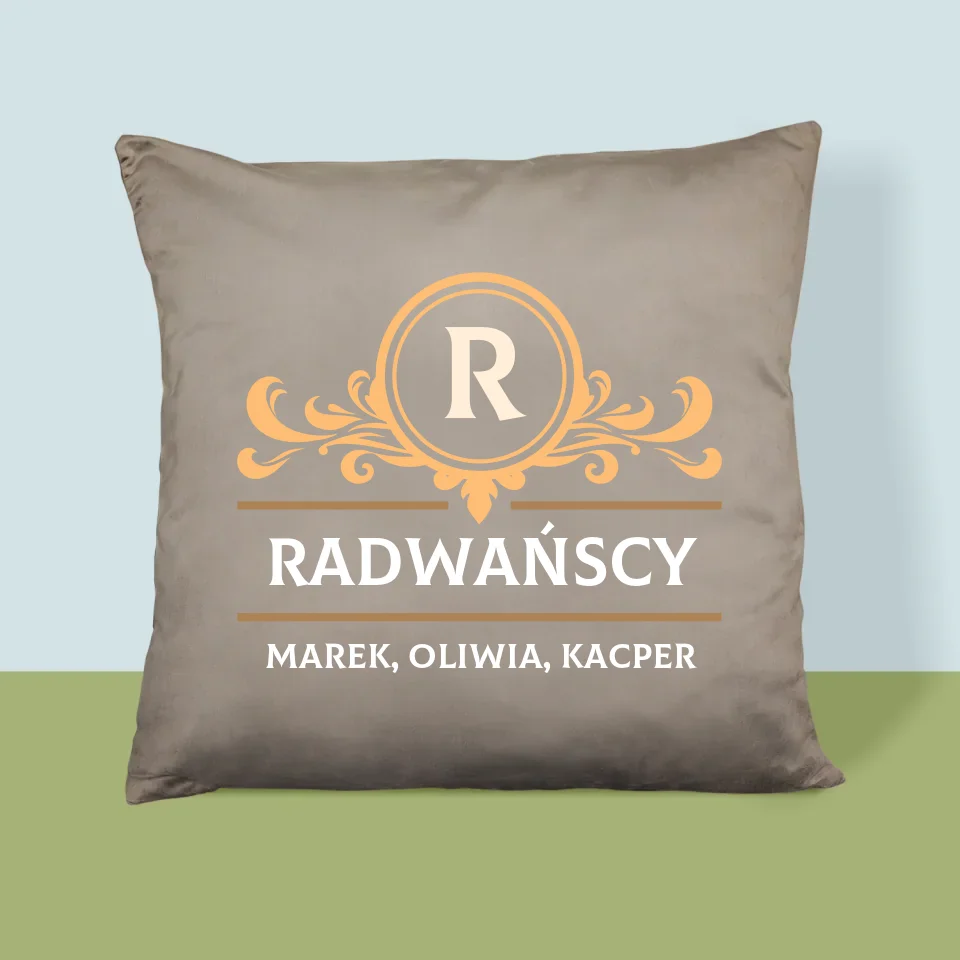 Monogram: Monogram Rodzina - Poduszka z Nadrukiem