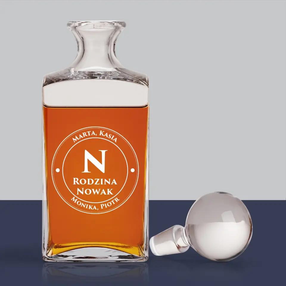 Monogram: Monogram Rodzinny 2 - Karafka Do Whisky z Grawerem - Image 3
