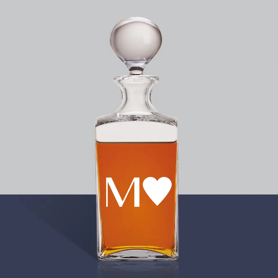 Monogram: Monogram Serce - Karafka Do Whisky z Grawerem - Image 2