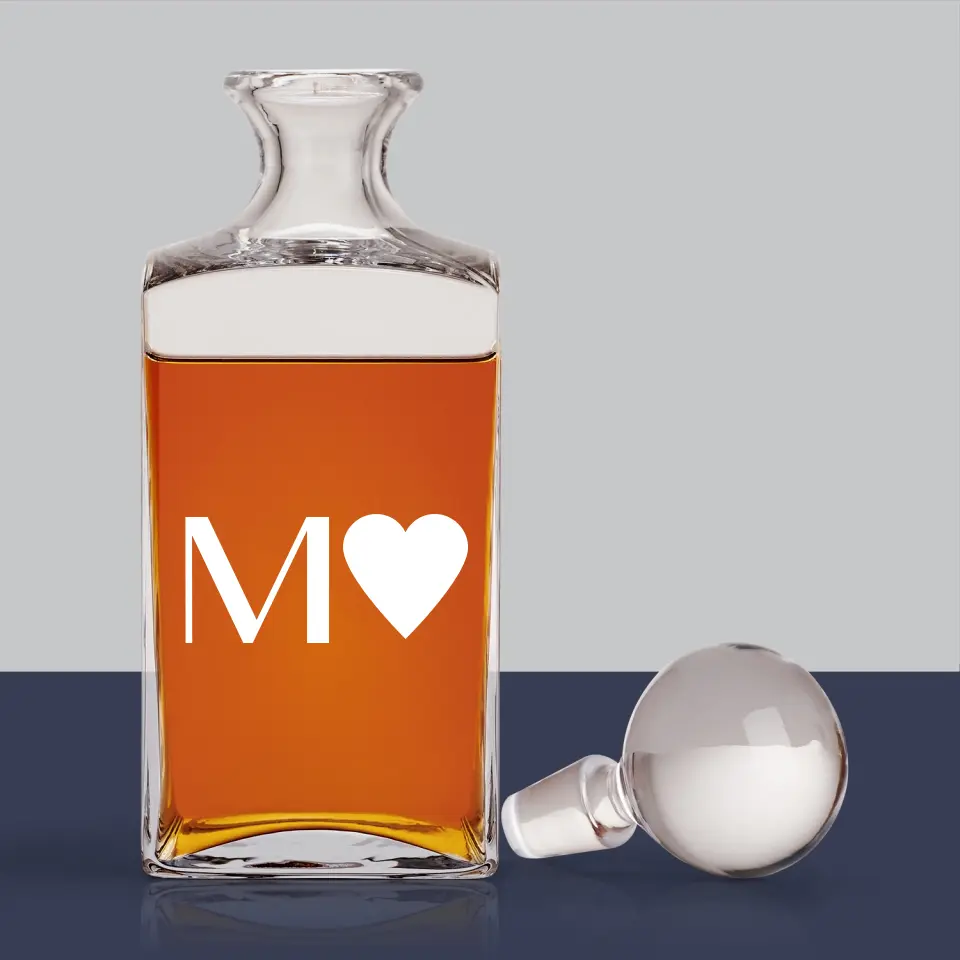 Monogram: Monogram Serce - Karafka Do Whisky z Grawerem - Image 3