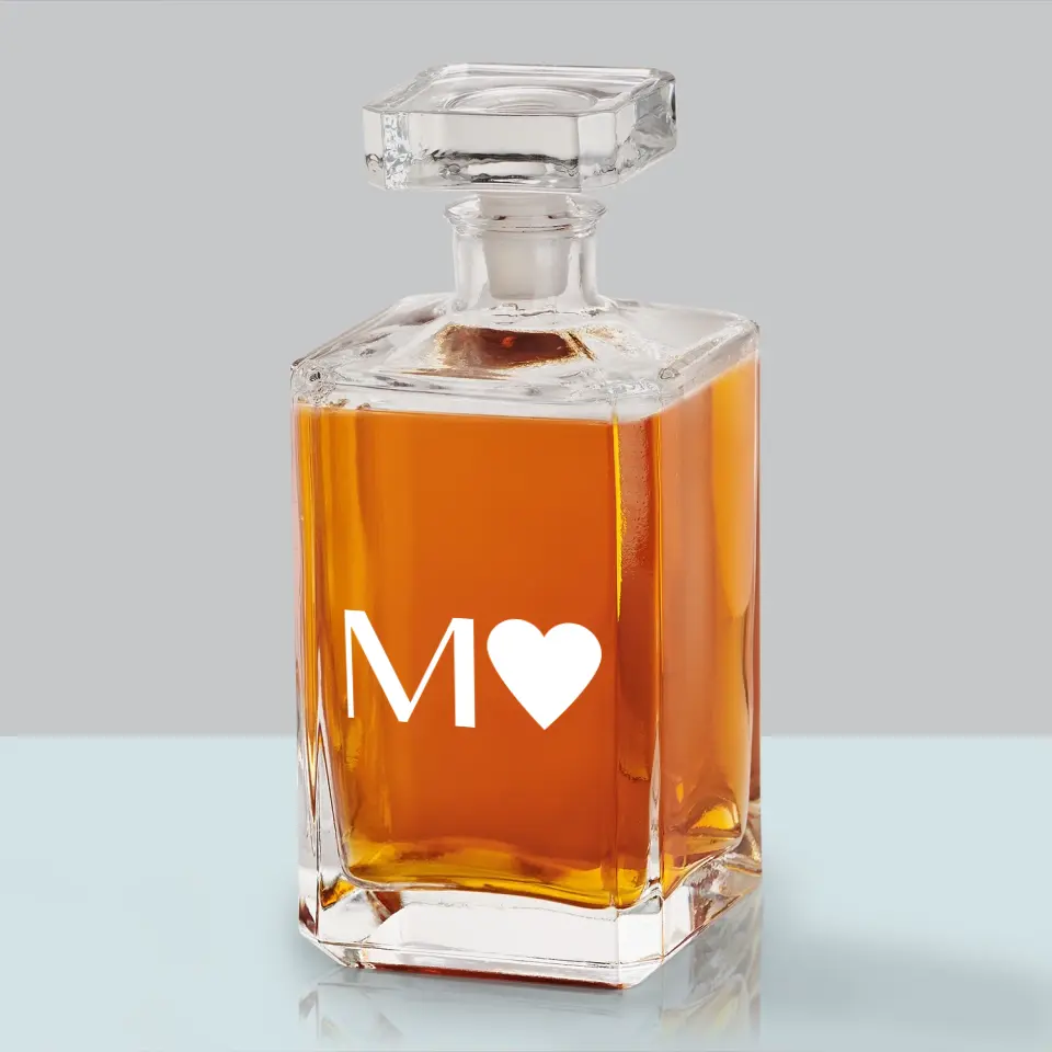 Monogram: Monogram Serce - Karafka Do Whisky z Grawerem - Image 5