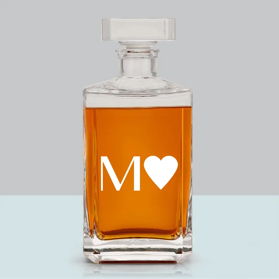 Monogram: Monogram Serce - Karafka Do Whisky z Grawerem - Image 6