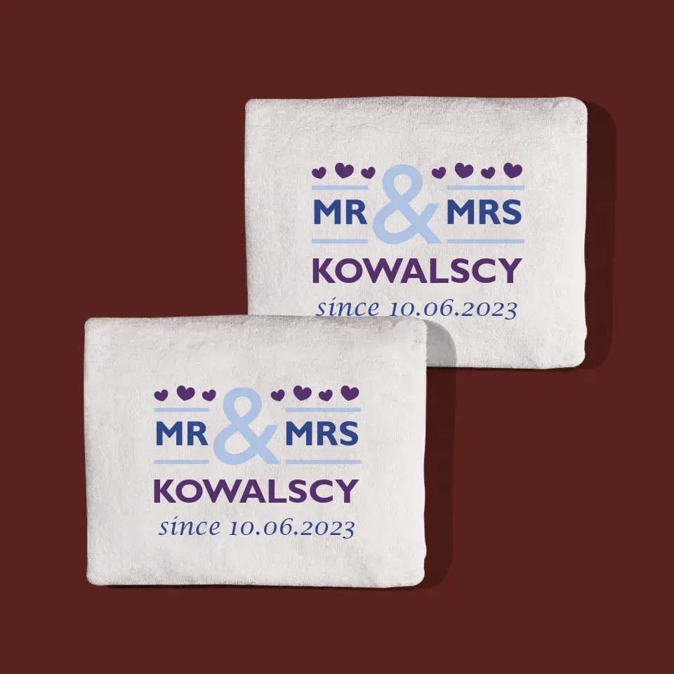 Monogram: Mr&Mrs - Zestaw Ręczników z Haftem - Image 5