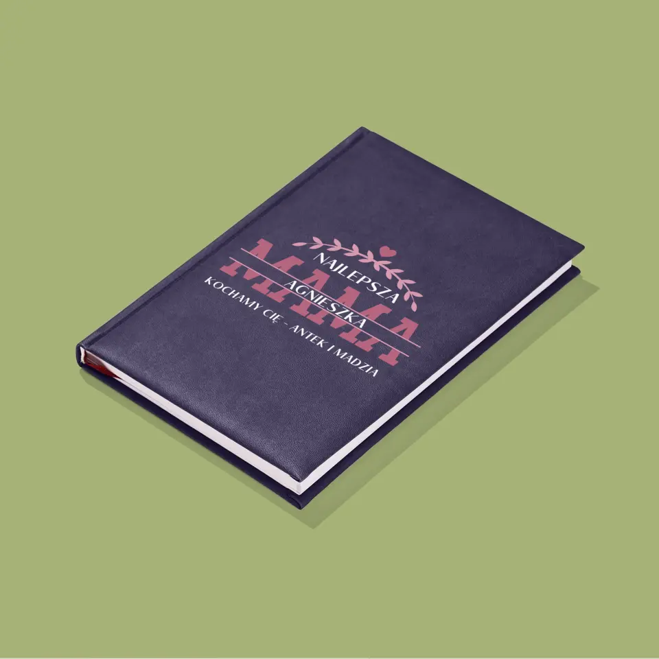 Monogram: Najlepsza Mama Podpis - Notes Książkowy z Nadrukiem - Image 4