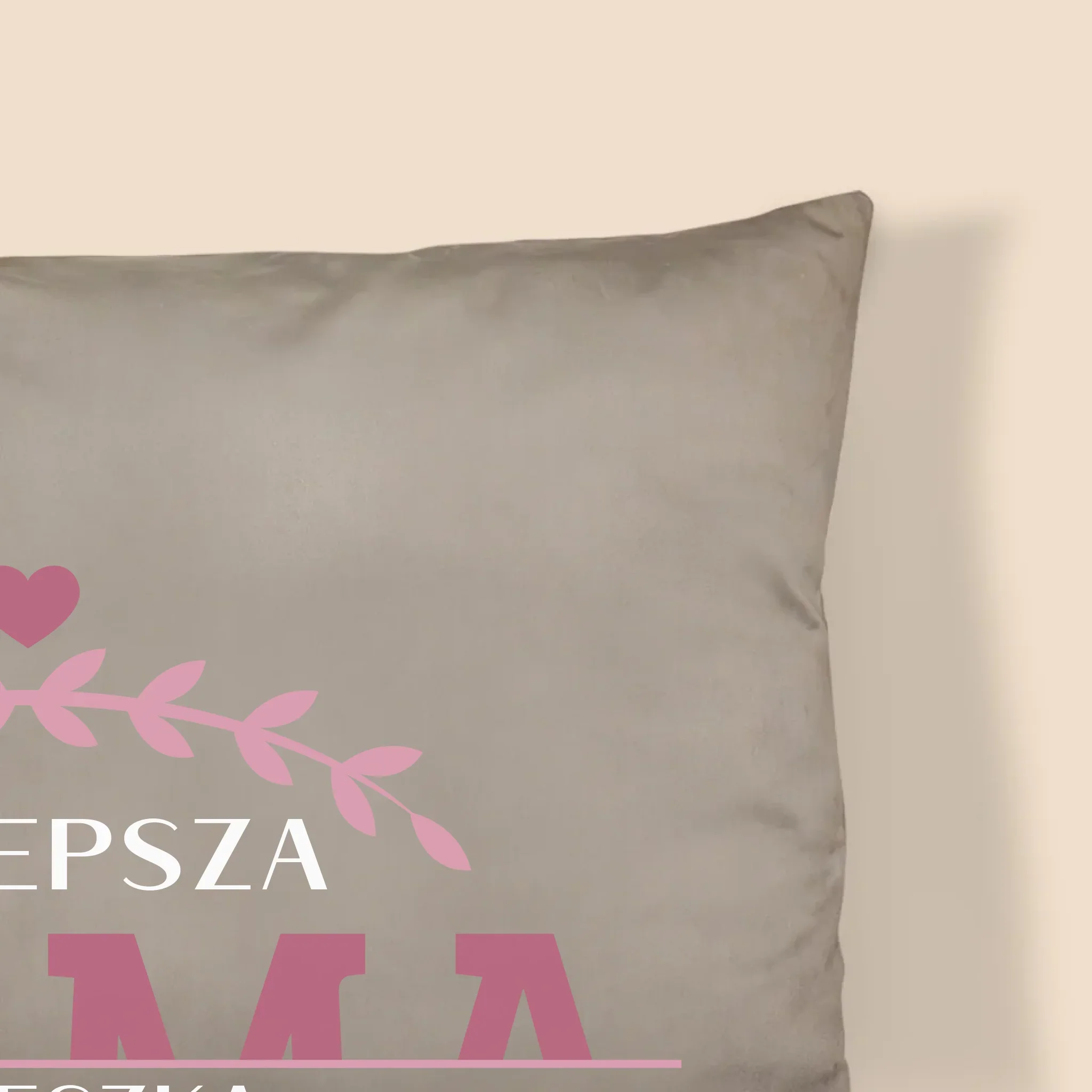 Monogram: Najlepsza Mama Podpis - Poduszka z Nadrukiem - Image 2