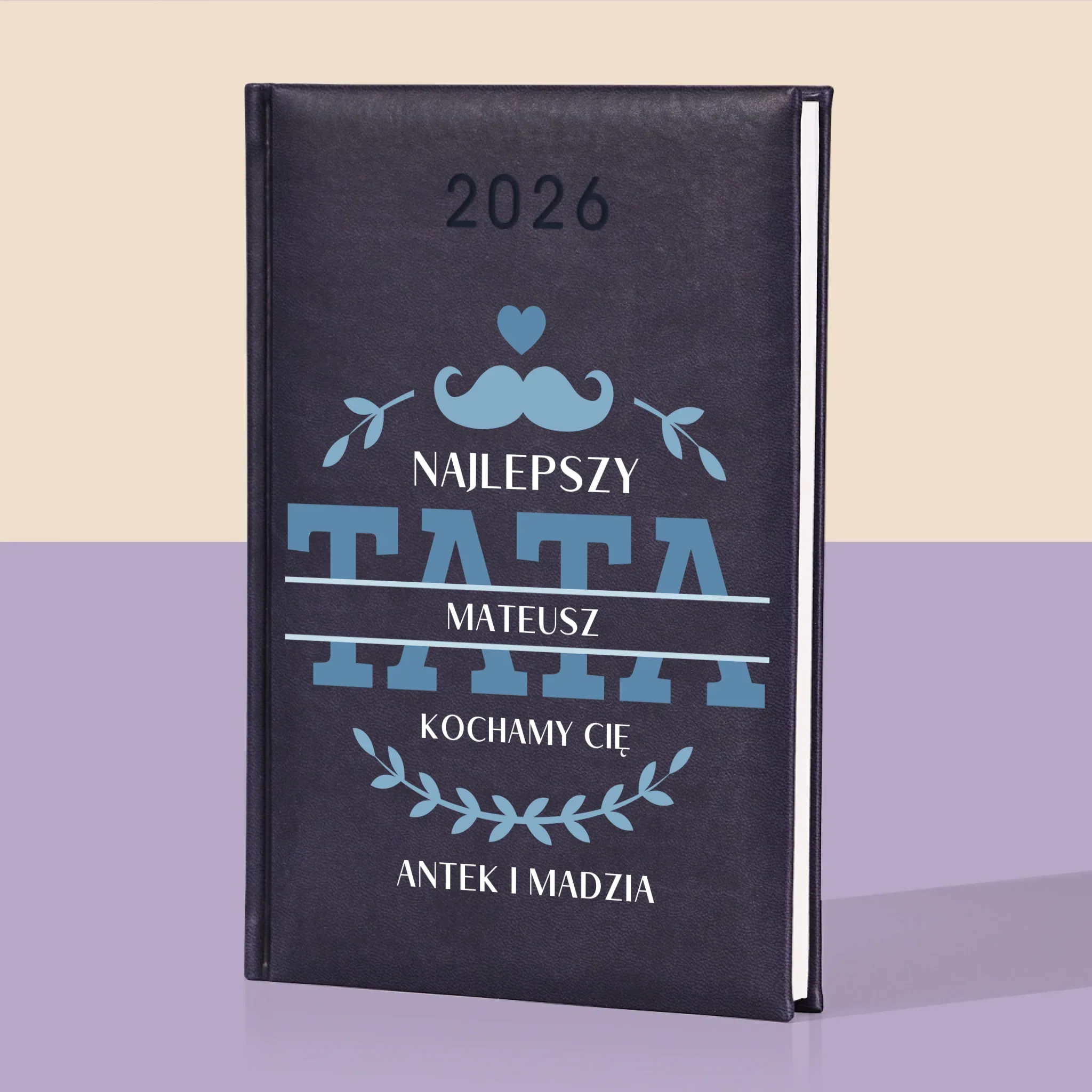 Monogram: Najlepszy Tata Podpis - Kalendarz Książkowy