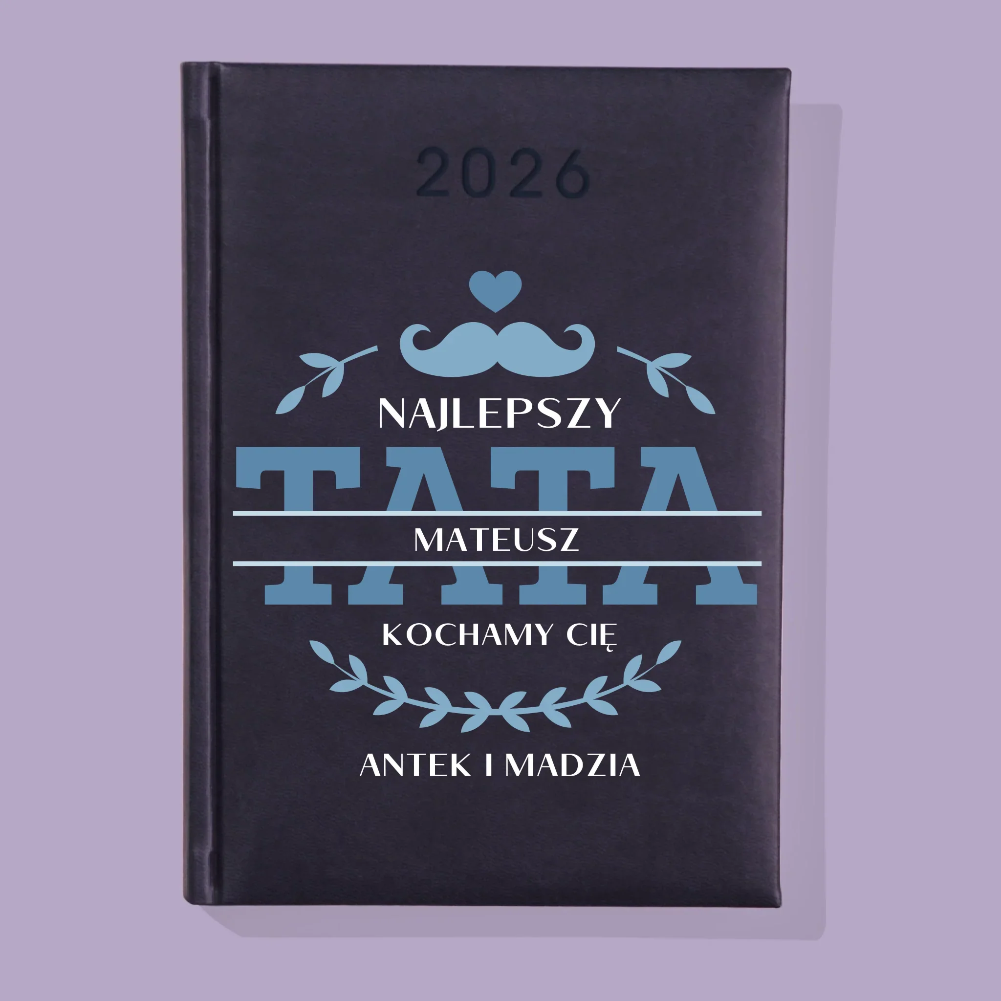 Monogram: Najlepszy Tata Podpis - Kalendarz Książkowy - Image 2