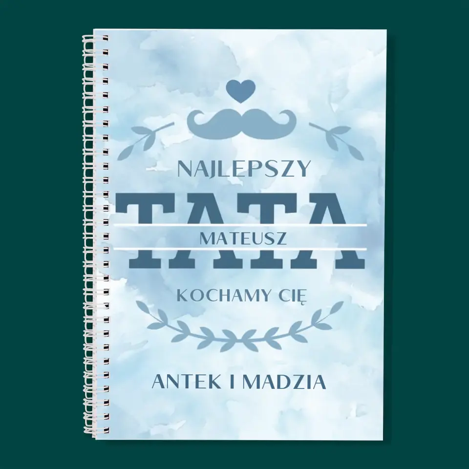 Monogram: Najlepszy Tata Podpis - Planer Dzienny z Nadrukiem - Image 3
