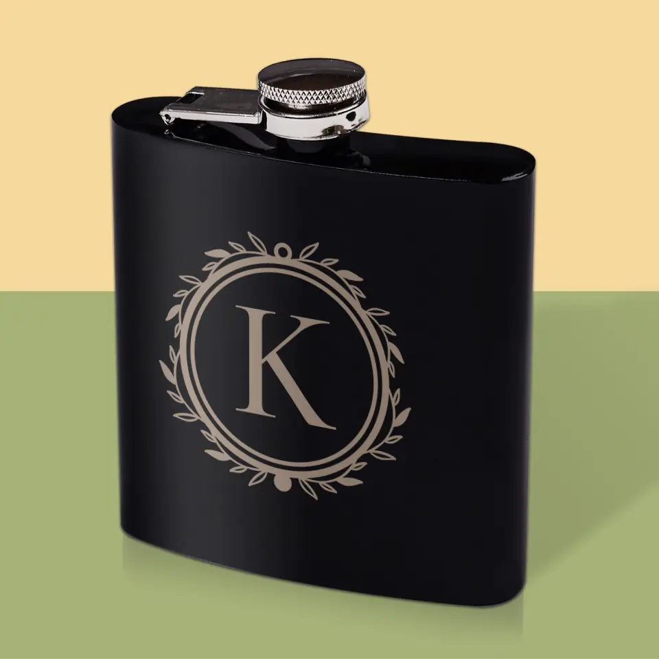Monogram: Monogram Ozdobny - Personalizowana Piersiówka - Image 3
