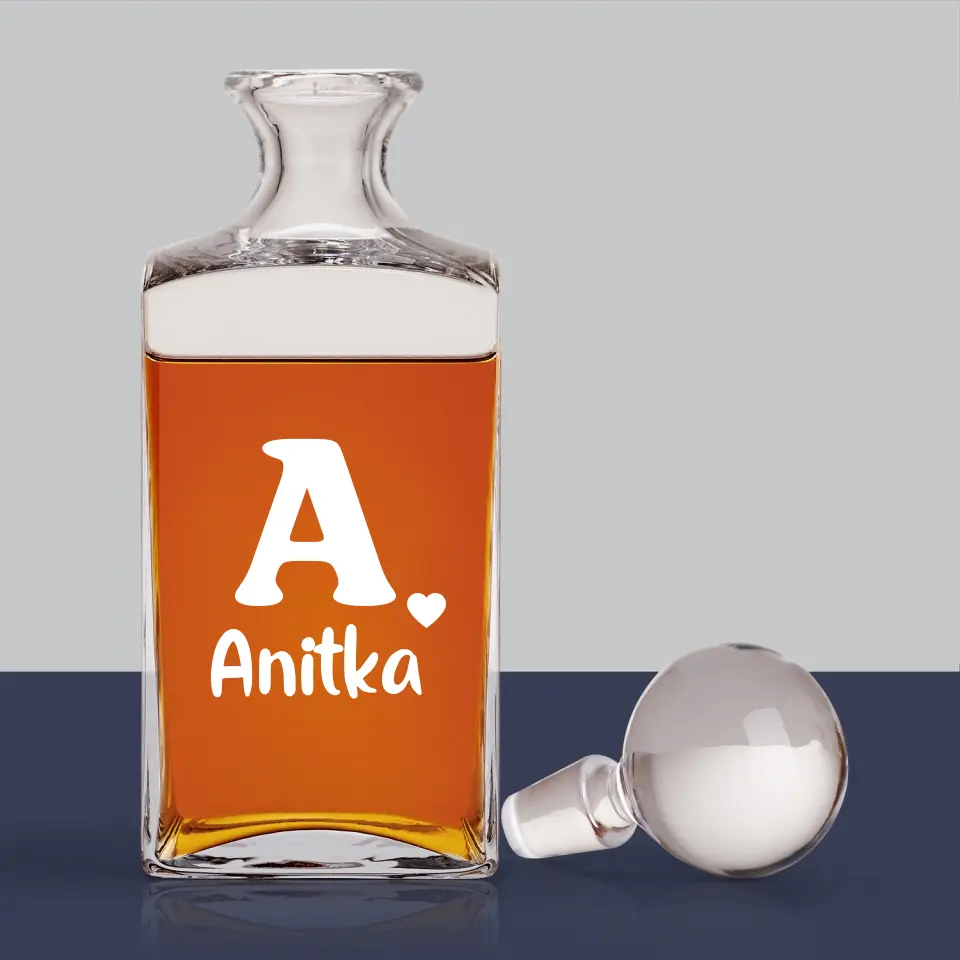 Monogram: Twój Inicjał z Imieniem - Karafka Do Whisky z Grawerem - Image 3