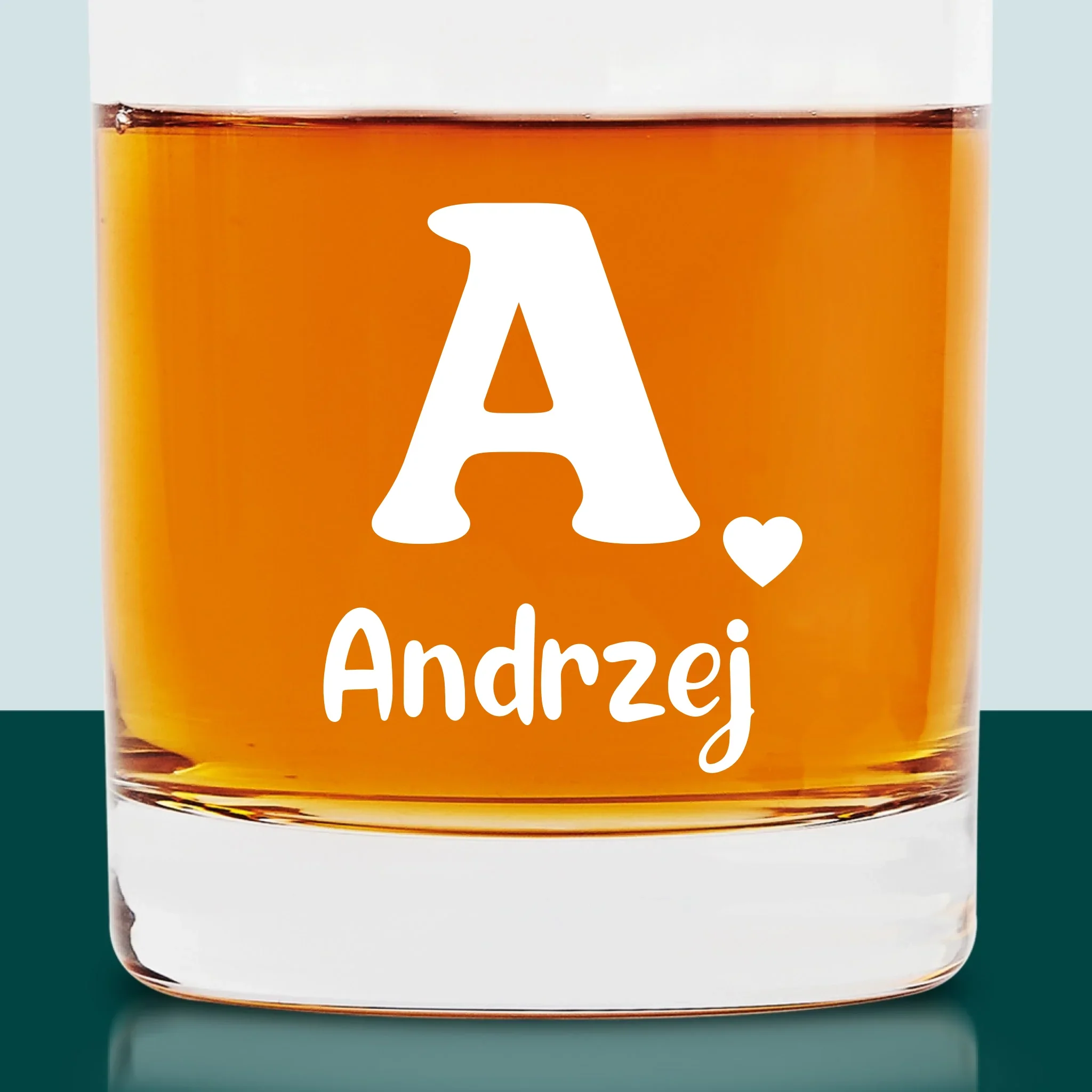 Monogram: Twój Inicjał z Imieniem - Szklanka Do Whisky - Image 2