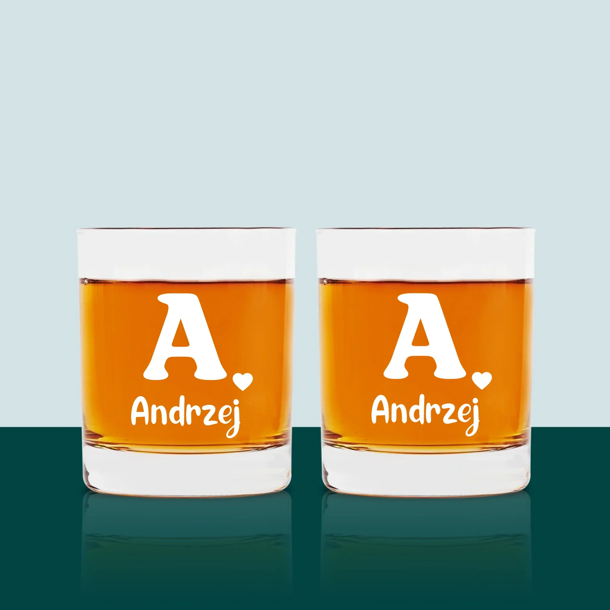 Monogram: Twój Inicjał z Imieniem - Szklanka Do Whisky - Image 3
