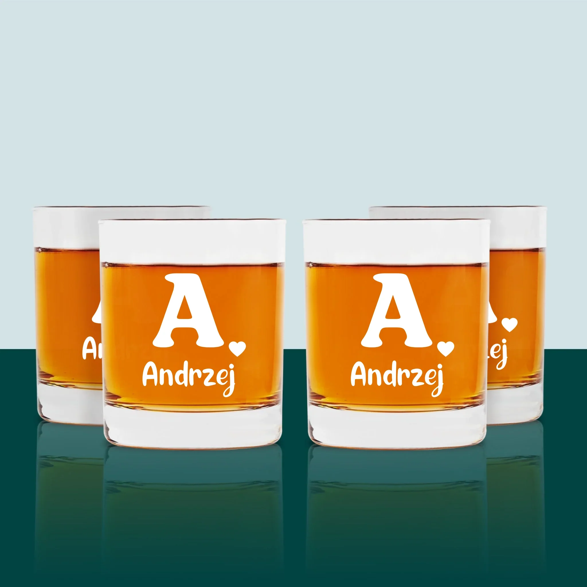 Monogram: Twój Inicjał z Imieniem - Szklanka Do Whisky - Image 4