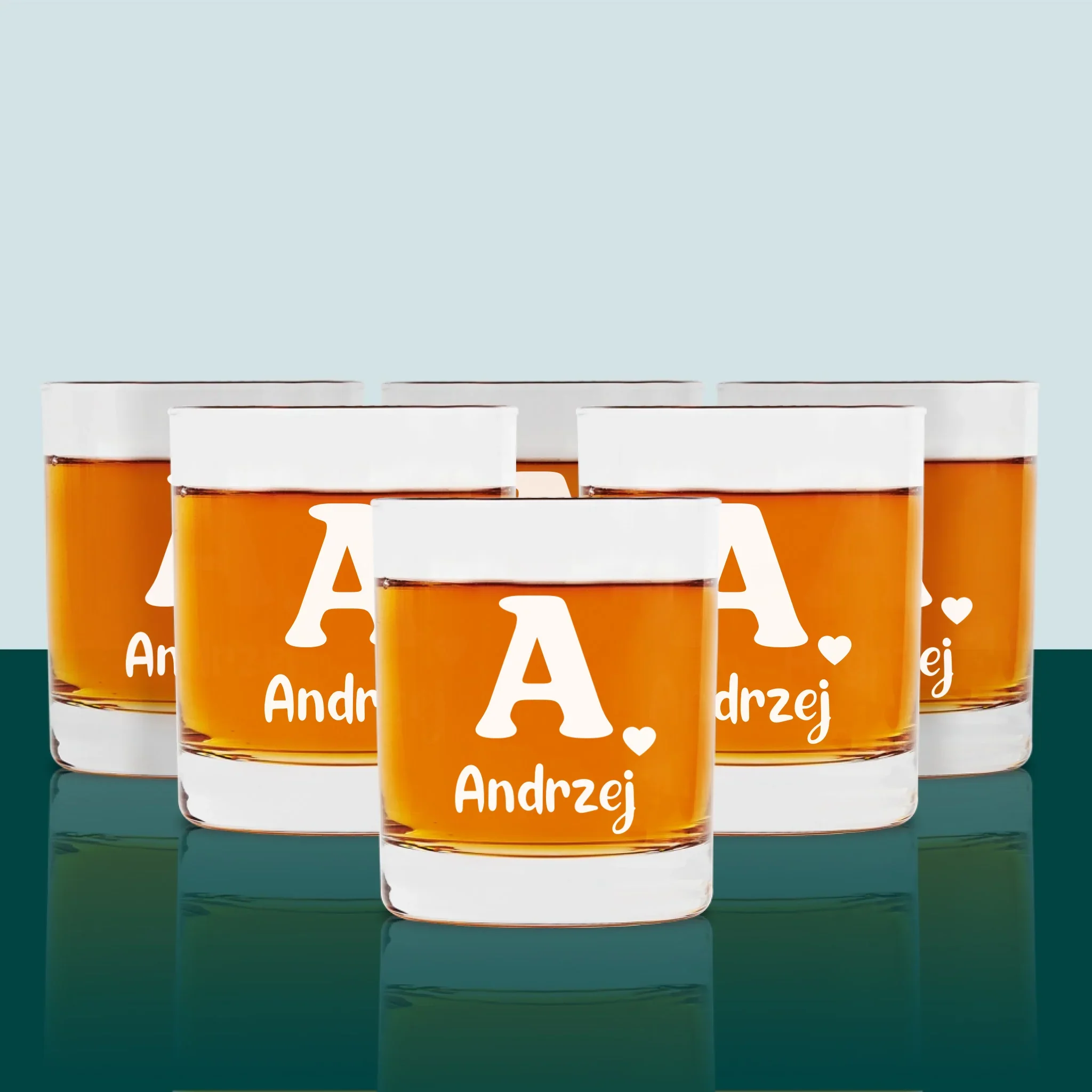 Monogram: Twój Inicjał z Imieniem - Szklanka Do Whisky - Image 5