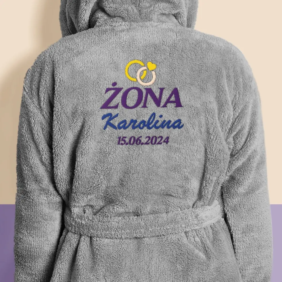 Monogram: Żona - Szlafrok z Haftem - Image 6