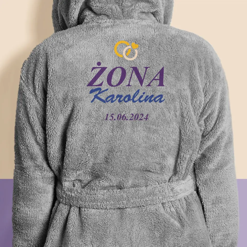 Monogram: Żona - Szlafrok z Haftem - Image 7