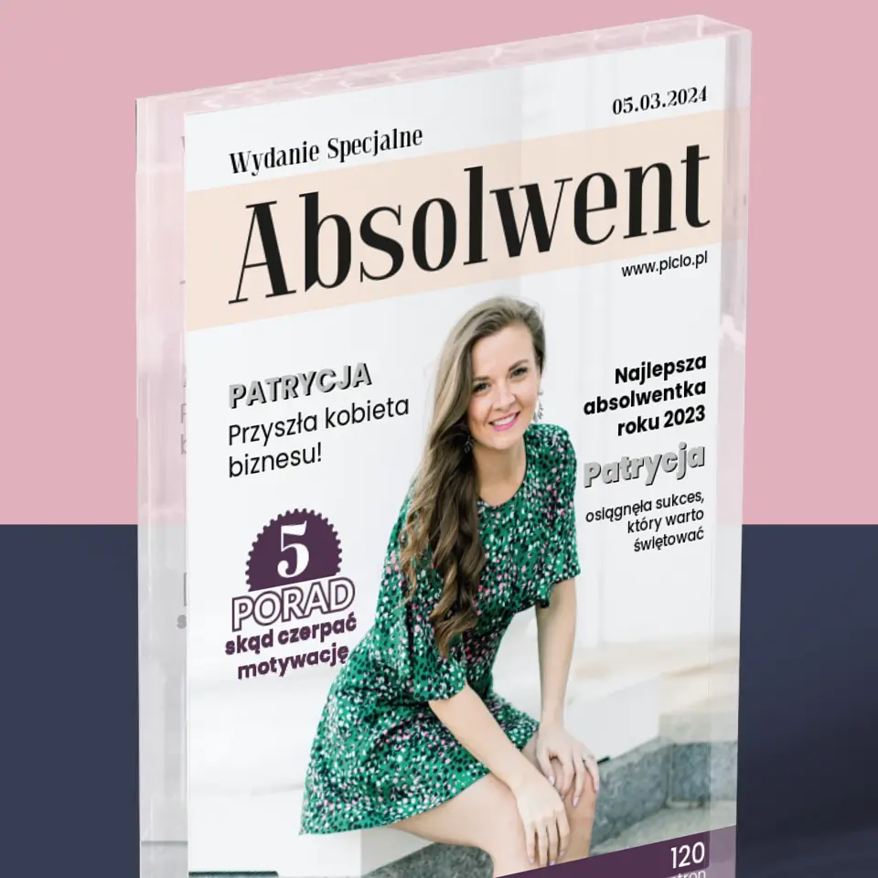 Okładka Magazynu: Absolwent - Blok Akrylowy z Nadrukiem - Image 2