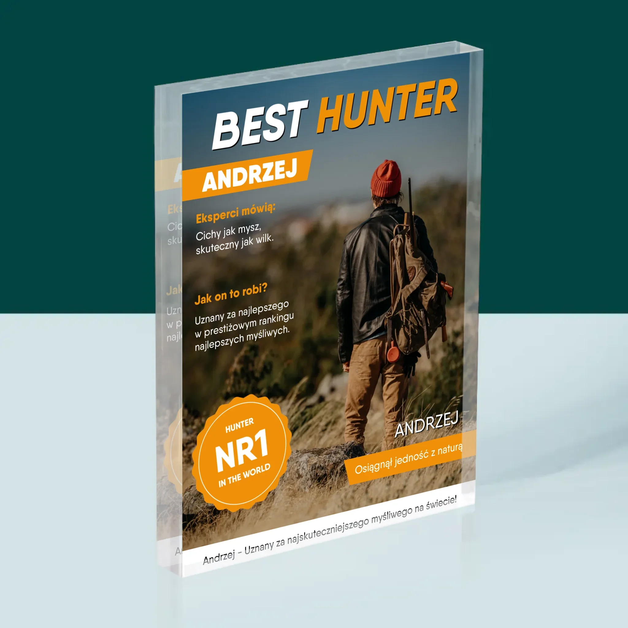 Okładka Magazynu: Best Hunter - Blok Akrylowy z Nadrukiem