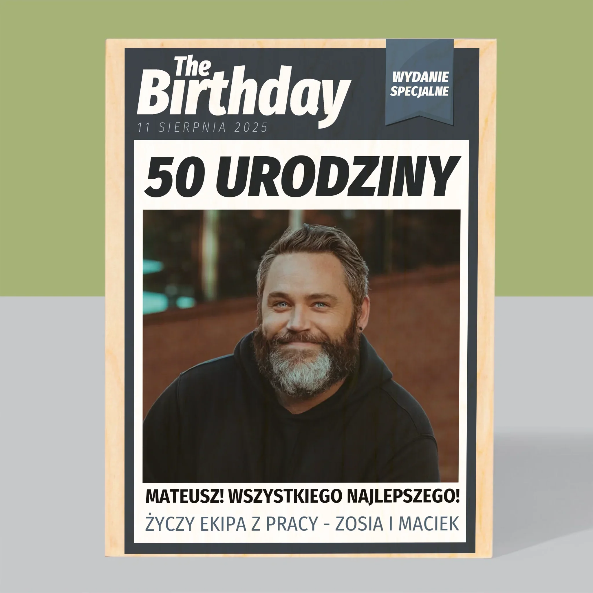 Okładka Magazynu: Birthday - Wydruk Na Drewnie - Image 3