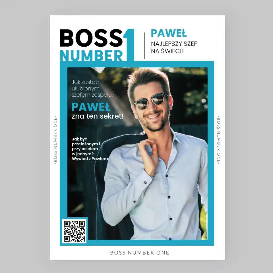 Okładka Magazynu: Boss Number One - Wydruk Obramowany