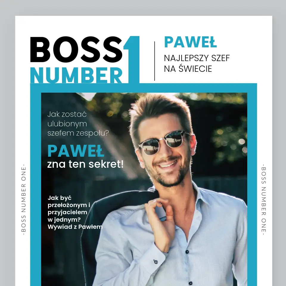 Okładka Magazynu: Boss Number One - Wydruk Obramowany - Image 2