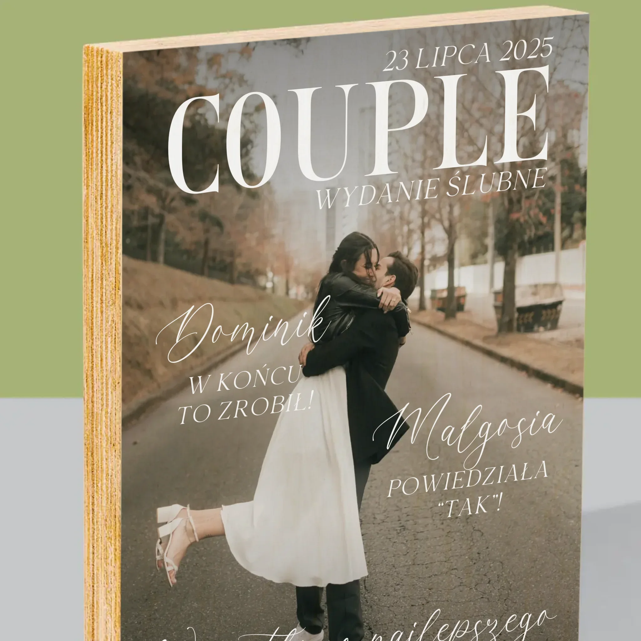 Okładka Magazynu: Couple - Wydruk Na Drewnie - Image 2
