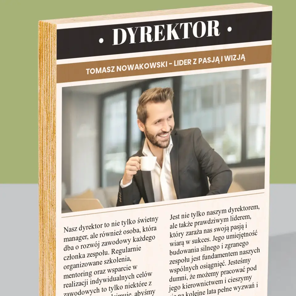 Okładka Magazynu: Dyrektor - Wydruk Na Drewnie - Image 2