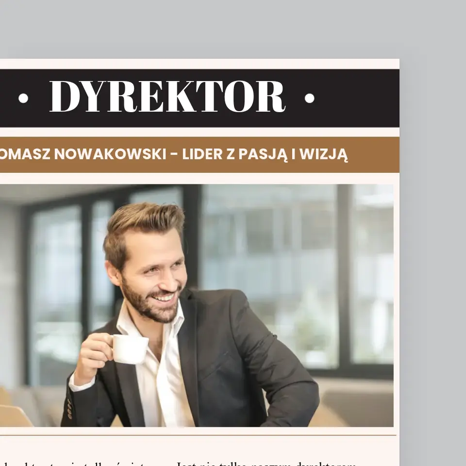 Okładka Magazynu: Dyrektor - Wydruk Obramowany - Image 3