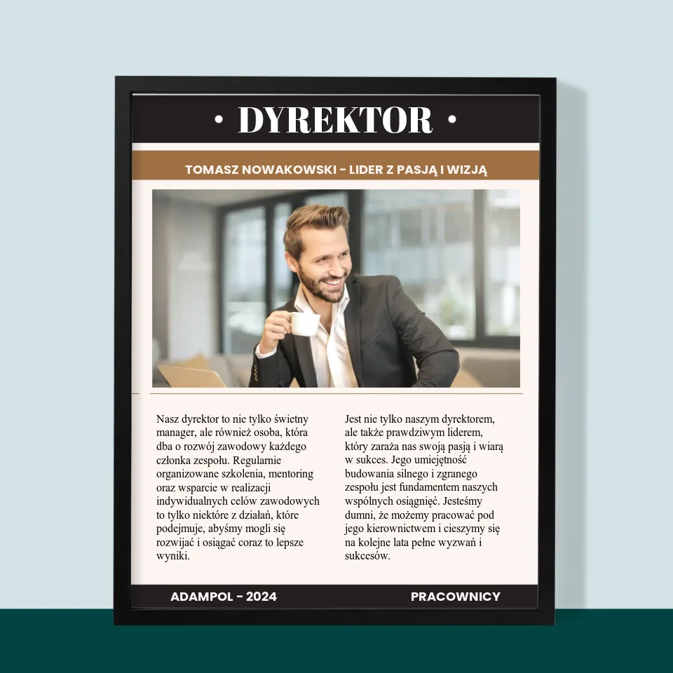 Okładka Magazynu: Dyrektor - Wydruk Obramowany - Image 9