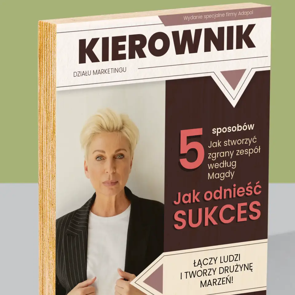 Okładka Magazynu: Kierownik - Wydruk Na Drewnie - Image 2