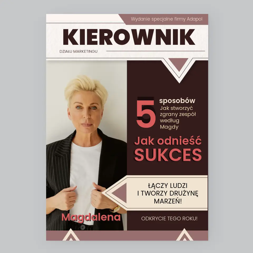 Okładka Magazynu: Kierownik - Wydruk Obramowany