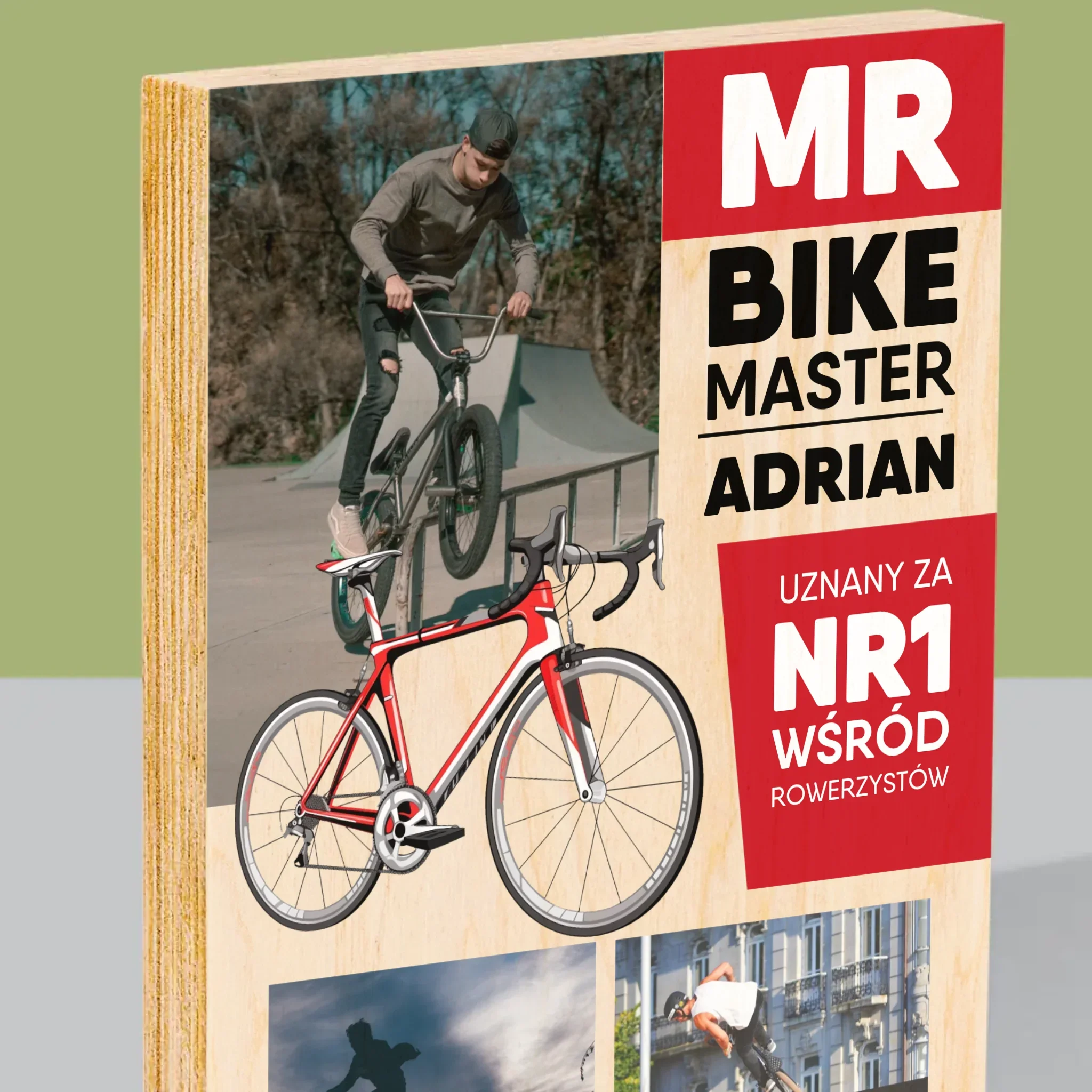 Okładka Magazynu: Mr Bike Master - Wydruk Na Drewnie - Image 2
