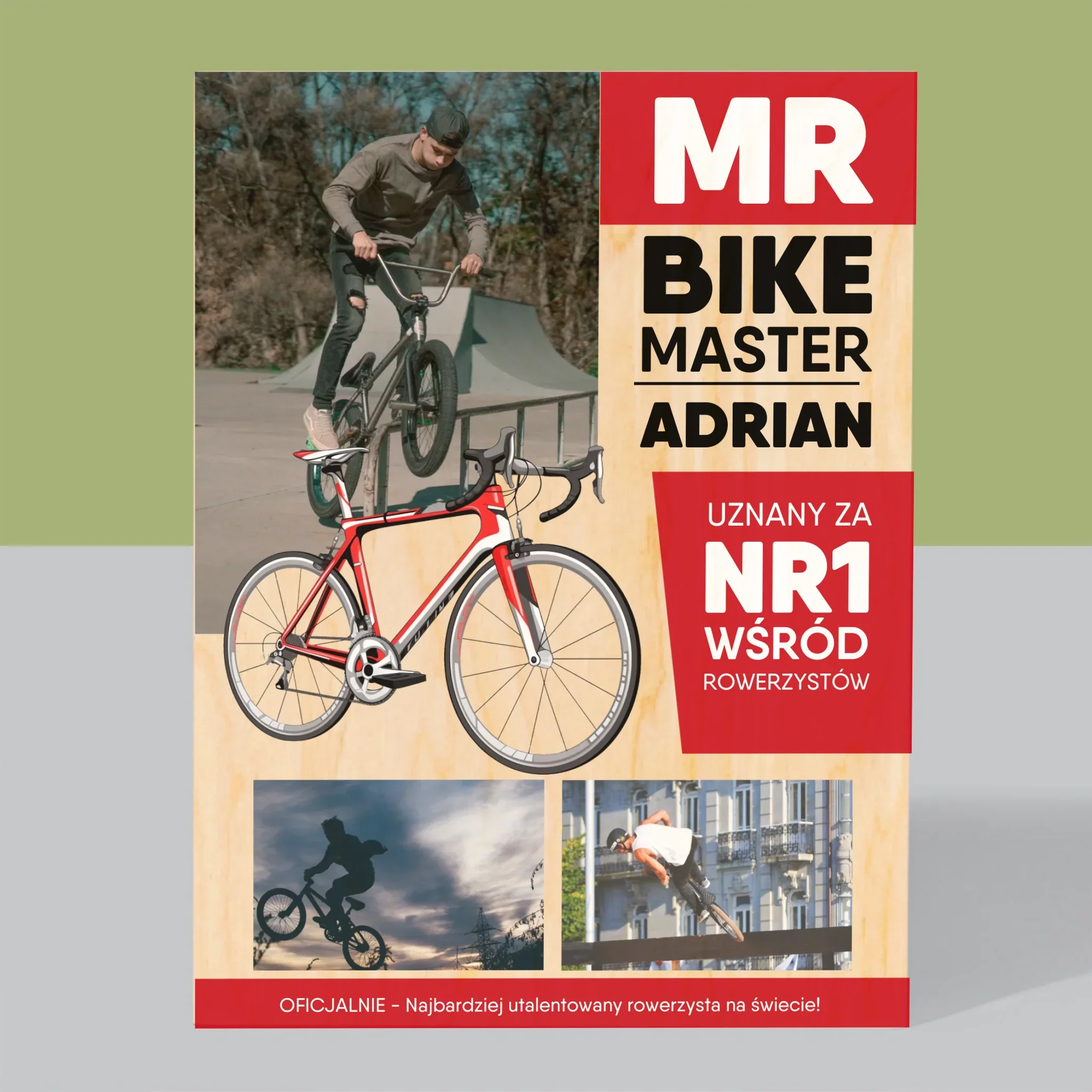 Okładka Magazynu: Mr Bike Master - Wydruk Na Drewnie - Image 3