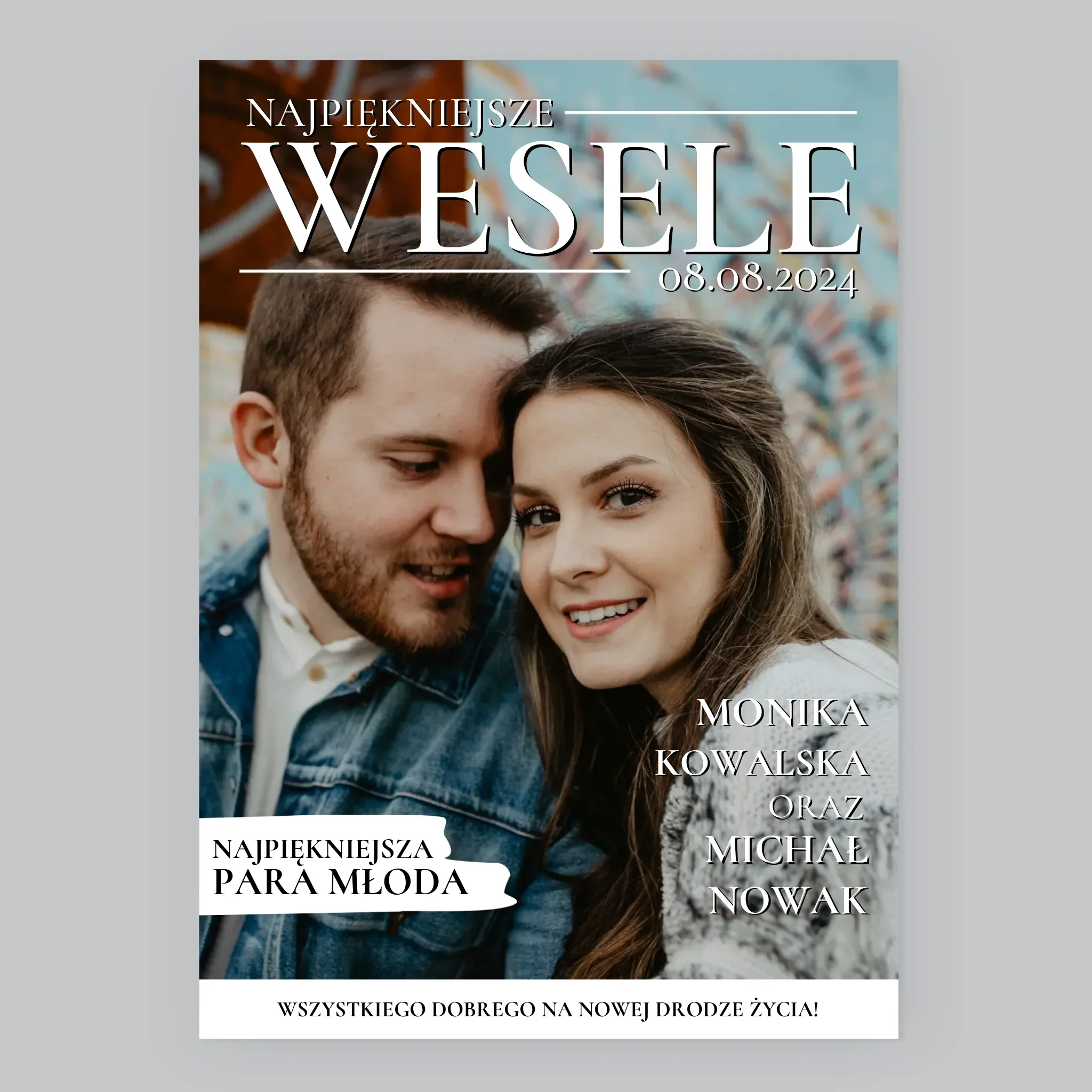 Okładka Magazynu: Najpiękniejsze Wesele - Wydruk Obramowany 30x40