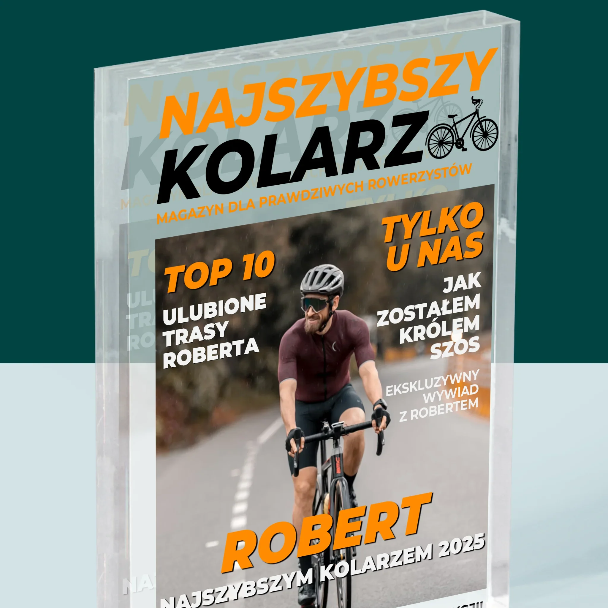 Okładka Magazynu: Najszybszy Kolarz - Blok Akrylowy z Nadrukiem - Image 2