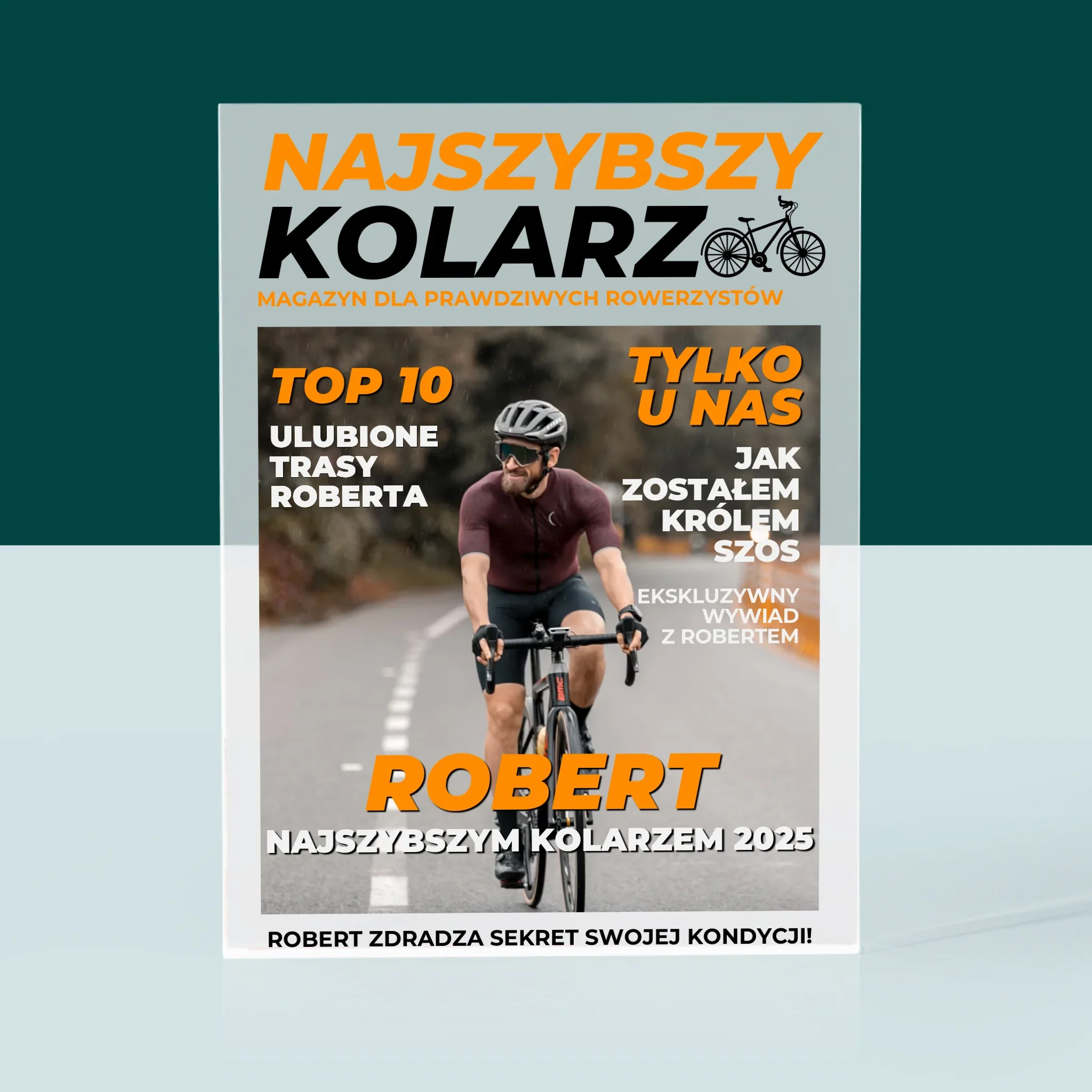 Okładka Magazynu: Najszybszy Kolarz - Blok Akrylowy z Nadrukiem - Image 3