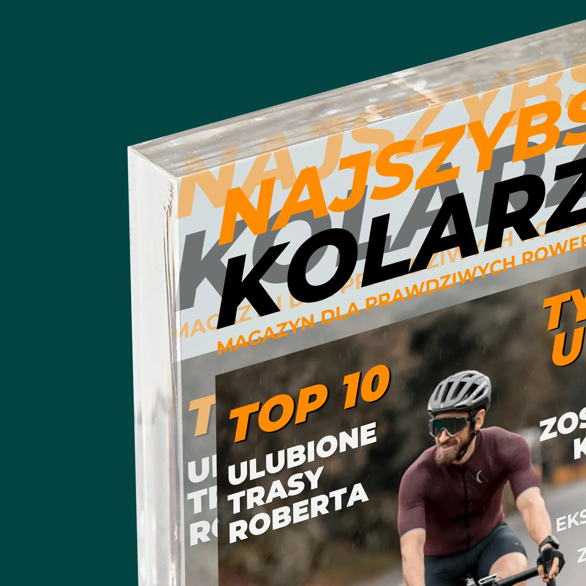 Okładka Magazynu: Najszybszy Kolarz - Blok Akrylowy z Nadrukiem - Image 4