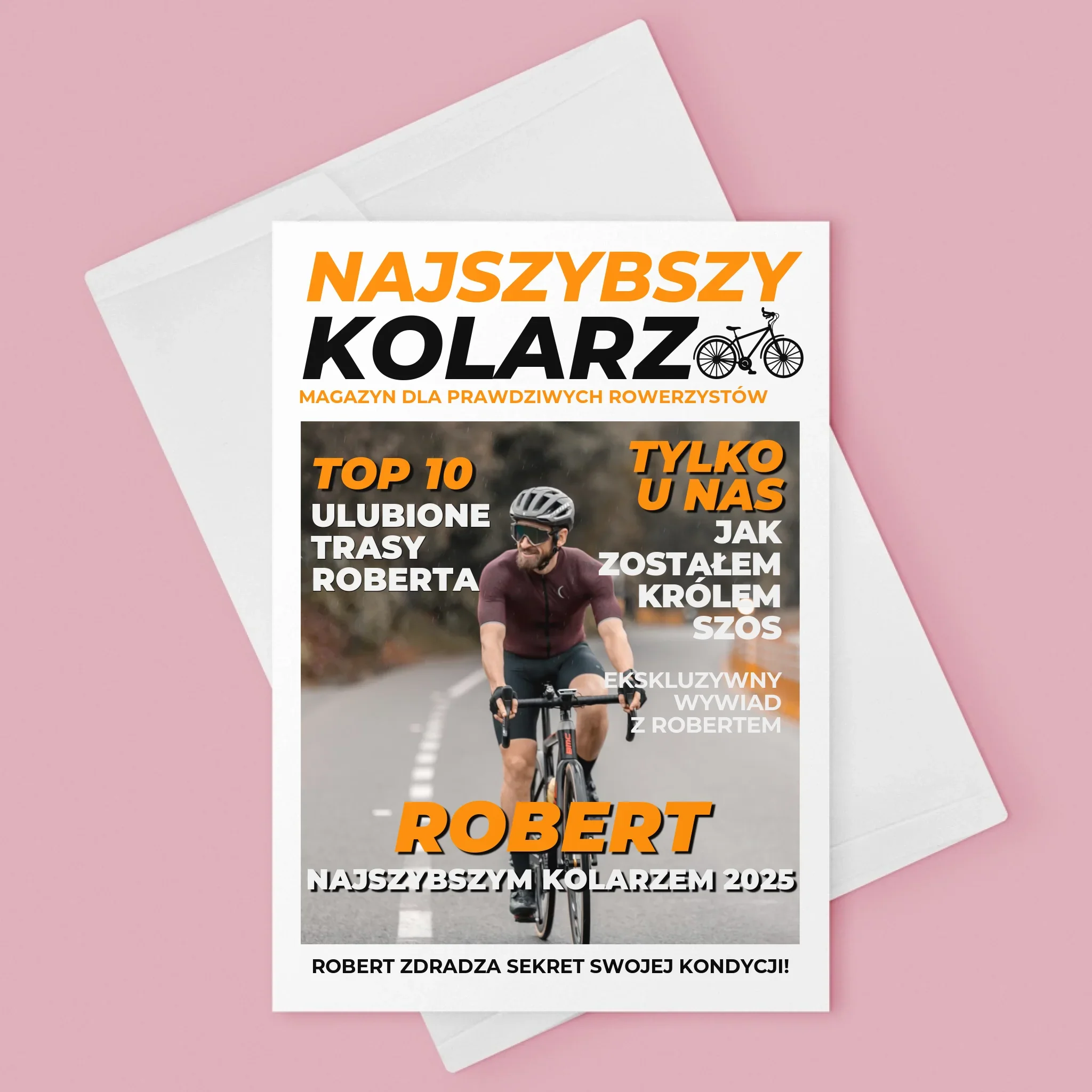 Okładka Magazynu: Najszybszy Kolarz - Kartka z Życzeniami - Image 3