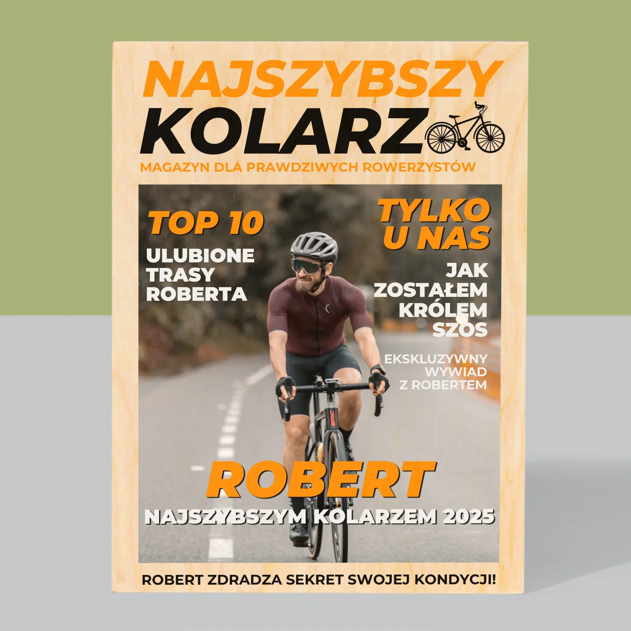 Okładka Magazynu: Najszybszy Kolarz - Wydruk Na Drewnie - Image 3