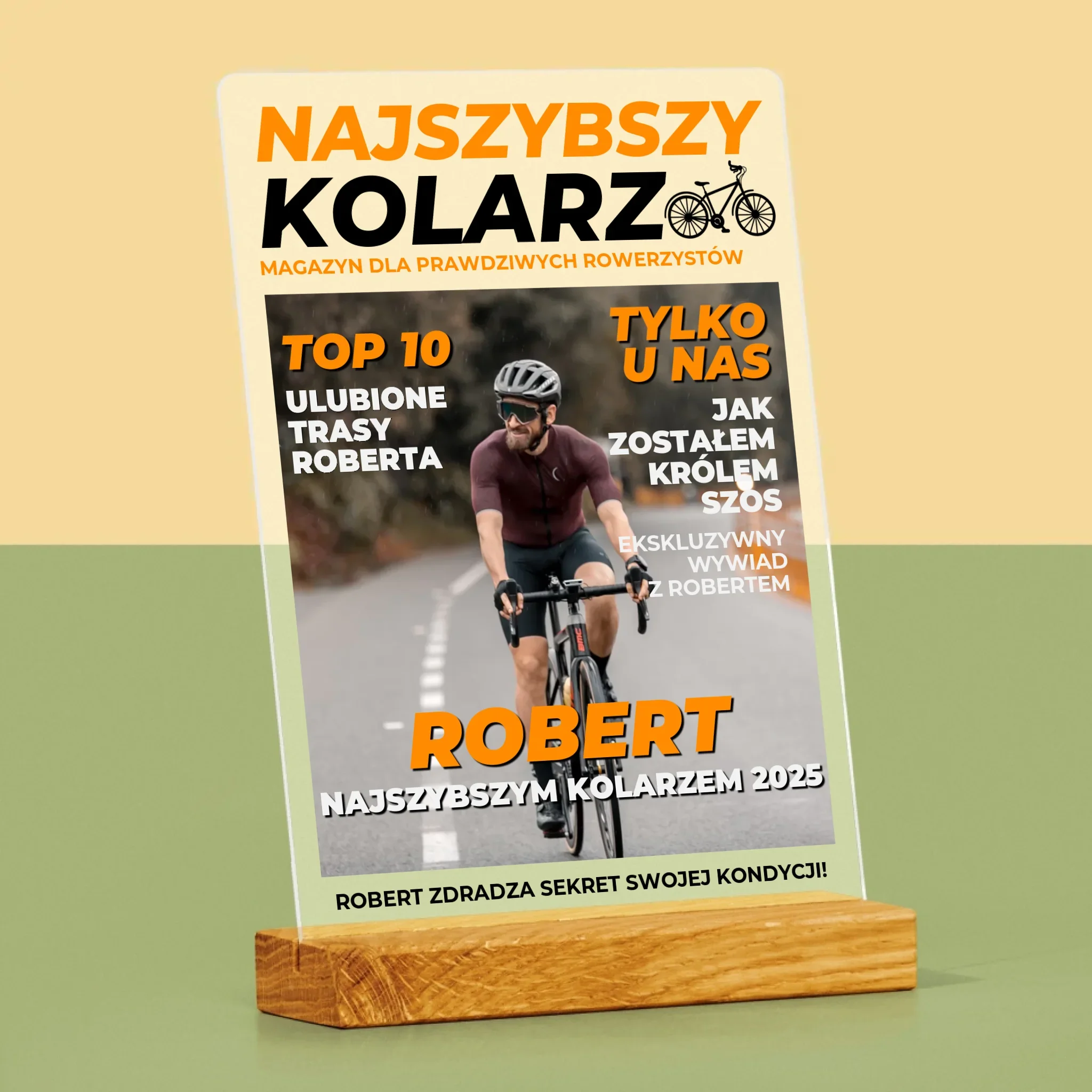 Okładka Magazynu: Najszybszy Kolarz - Wydruk Na Szkle Akrylowym